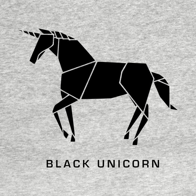 Black Origami Unicorn by MonoFishTank